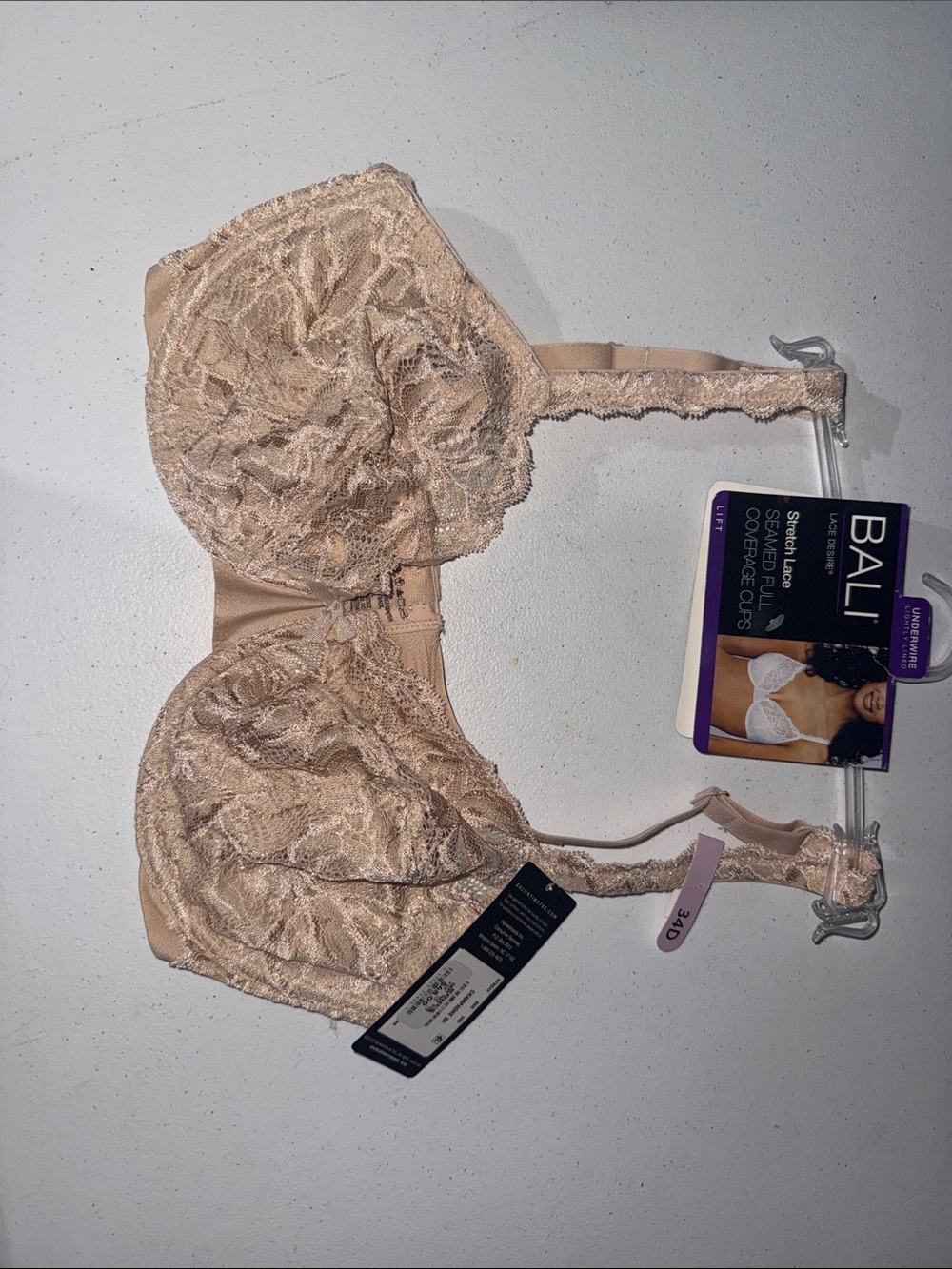 Bali Lace Underwire Bra in Light Nude Blush